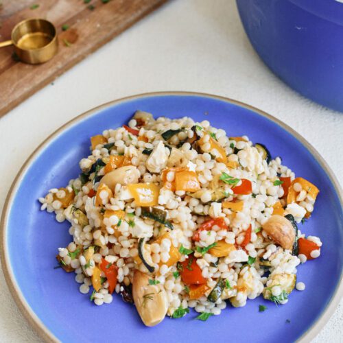mediterranean pearl couscous salad