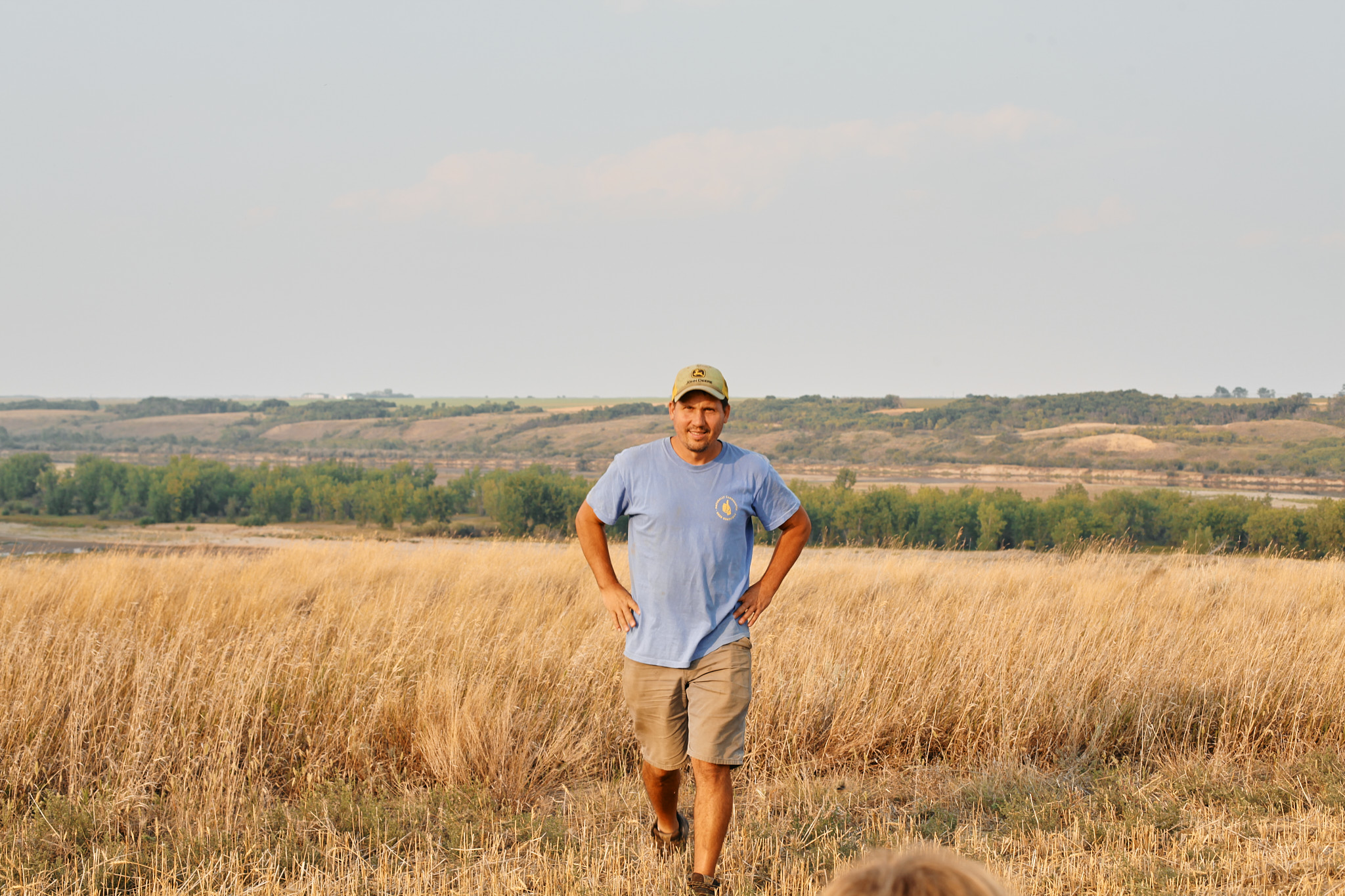 farmer out in the wheat field
