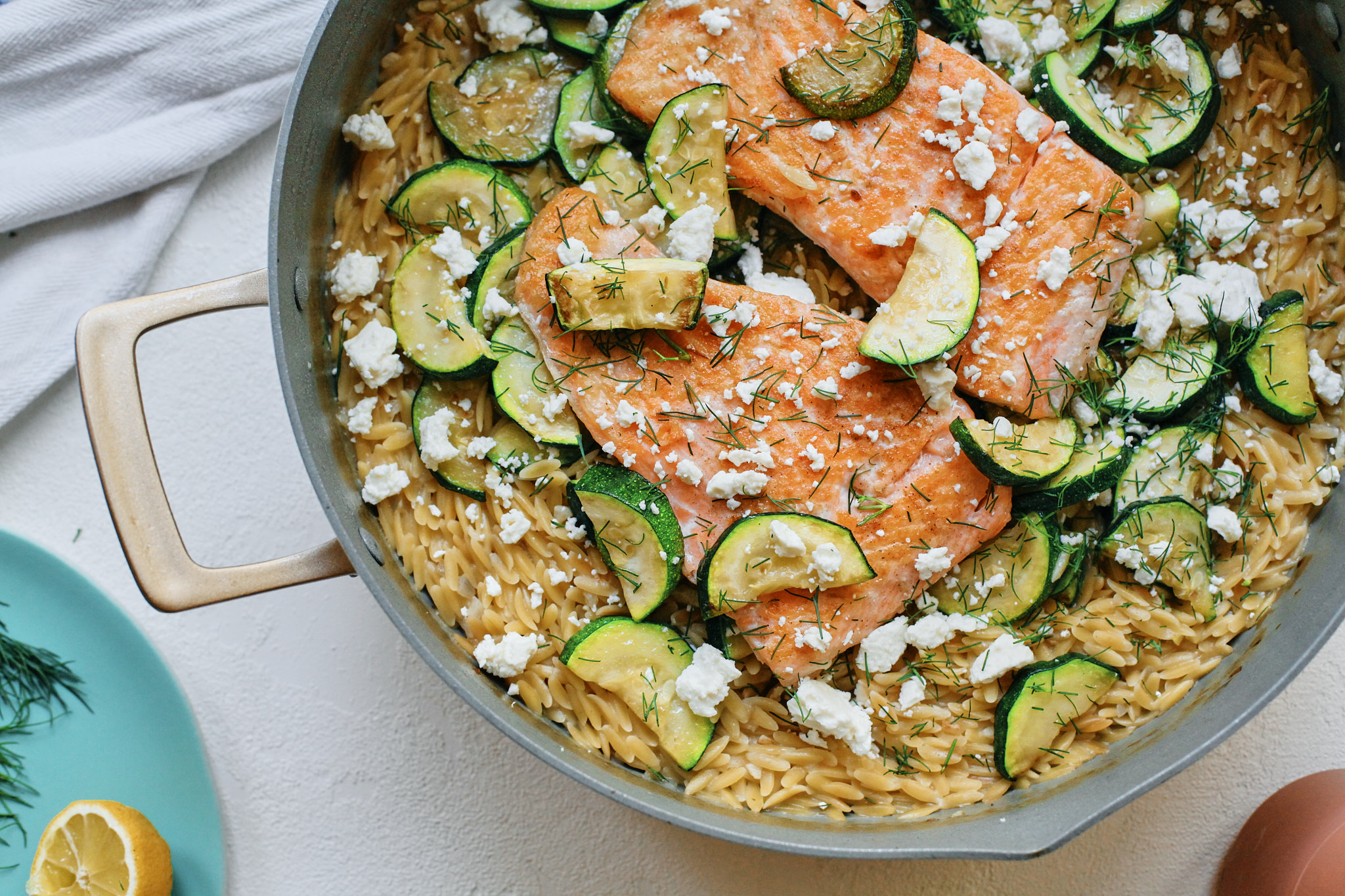 mediterranean one pan salmon