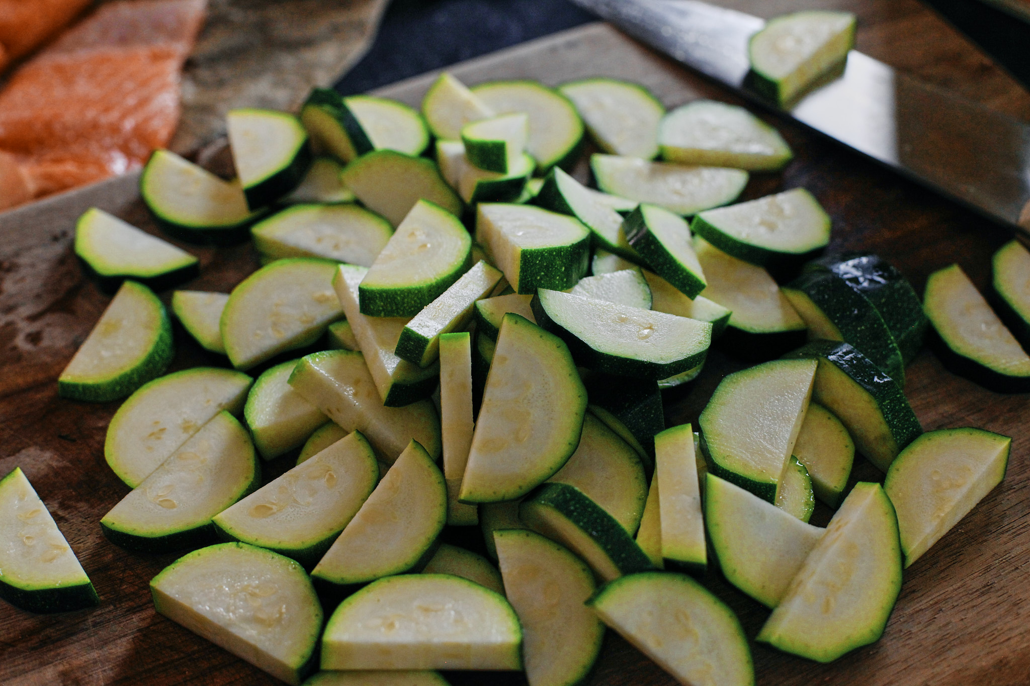 sliced zucchini