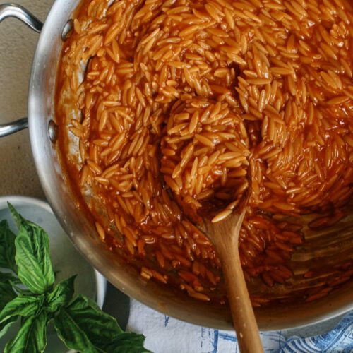 one pot creamy tomato orzo
