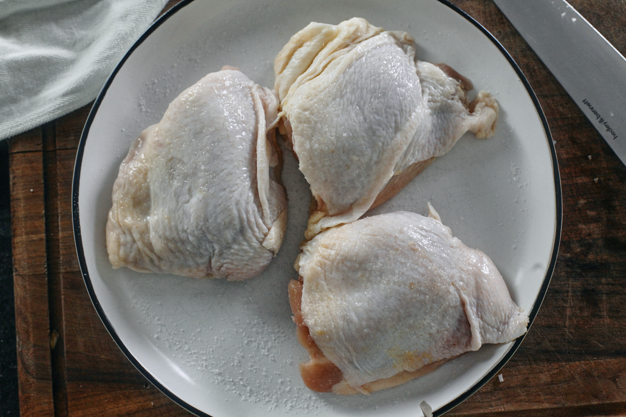 skin on bone in chicken thighs