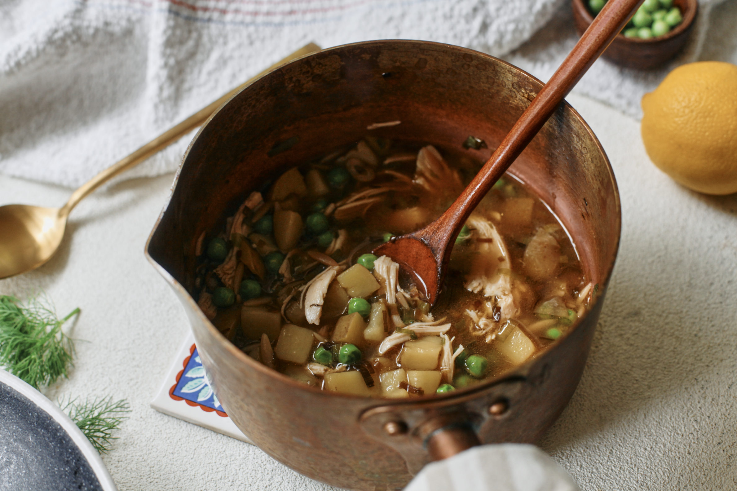 lemon chicken orzo soup