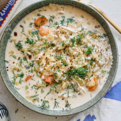 the best creamy chicken noodle soup