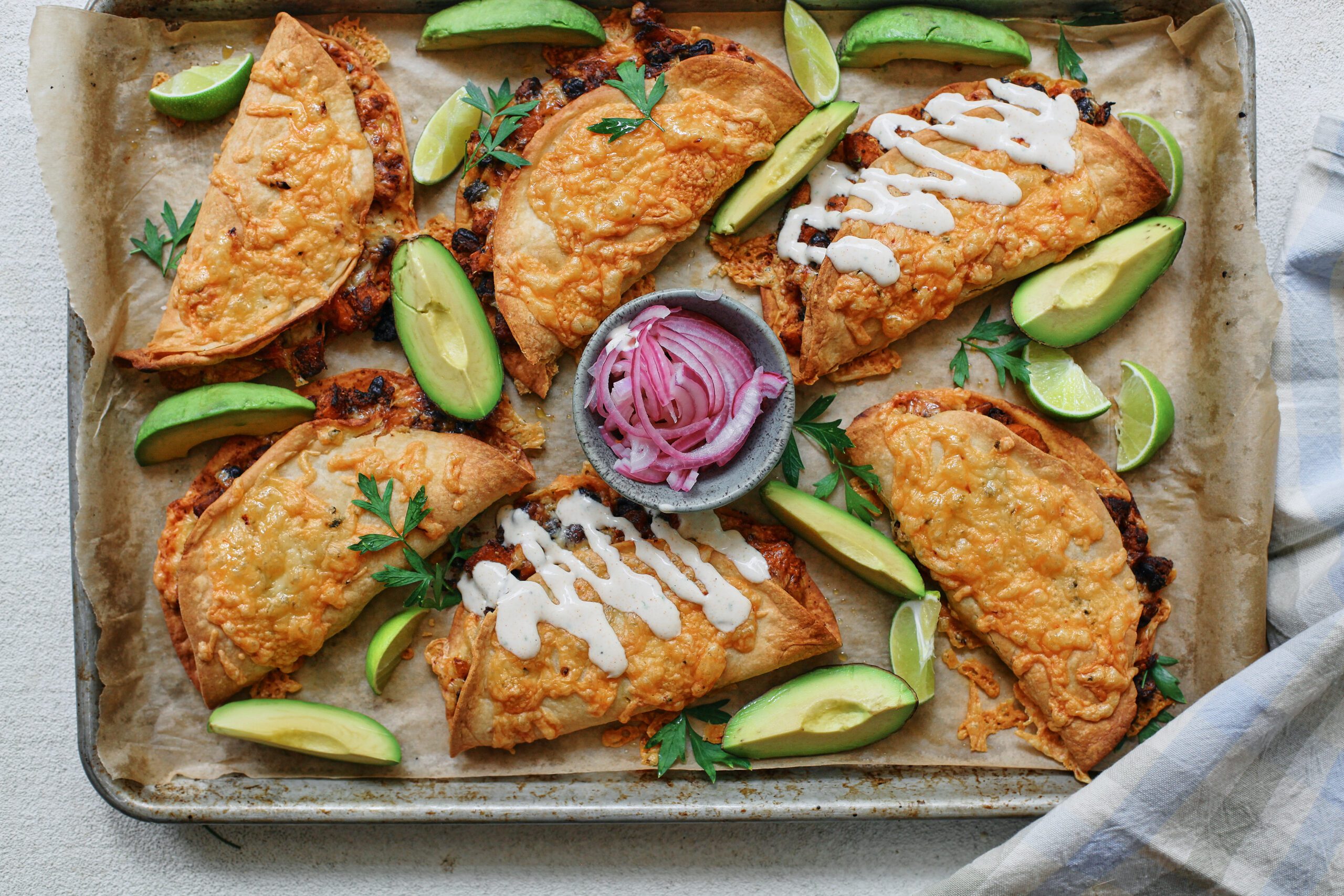 sweet potato sheet pan tacos