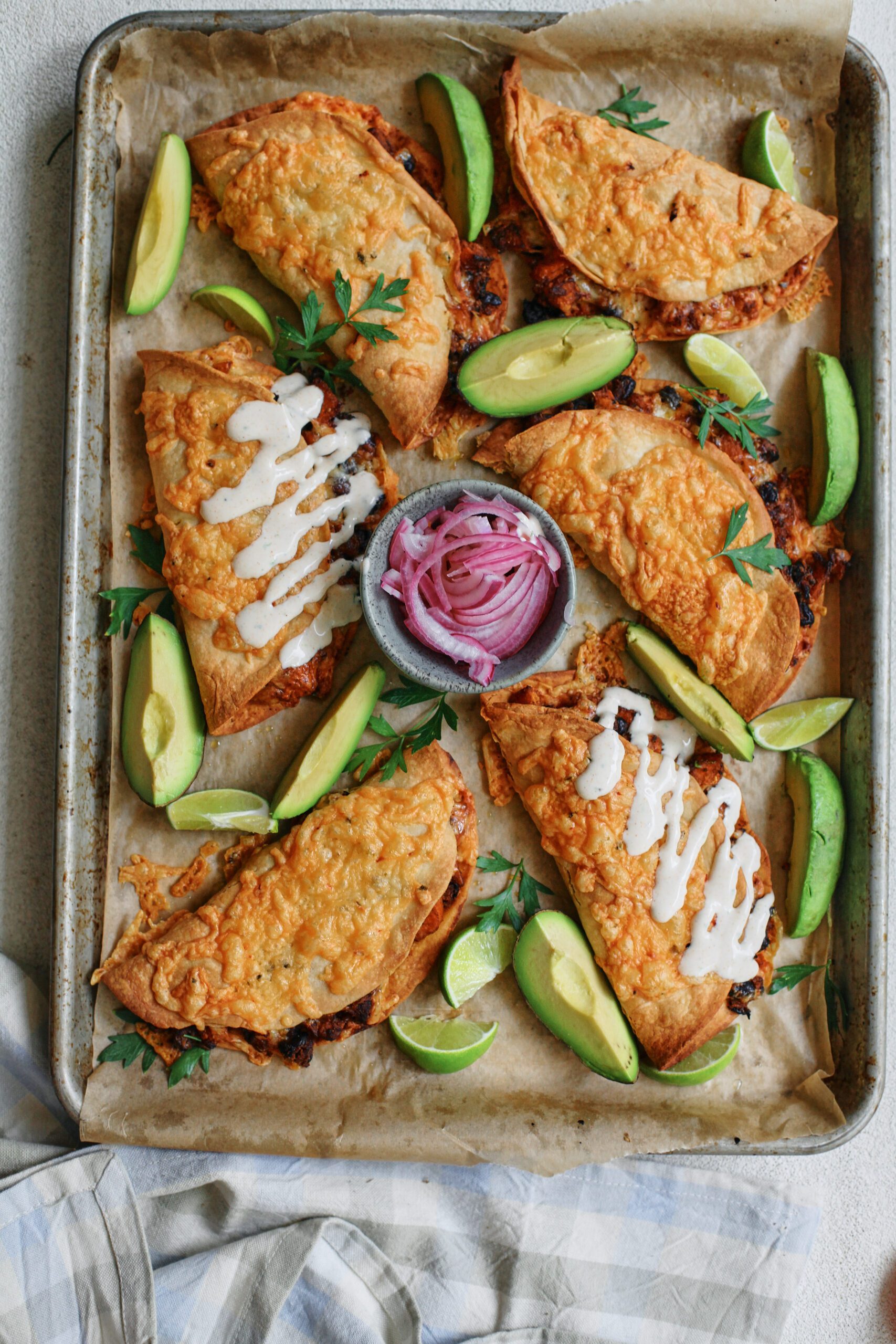 sweet potato sheet pan tacos