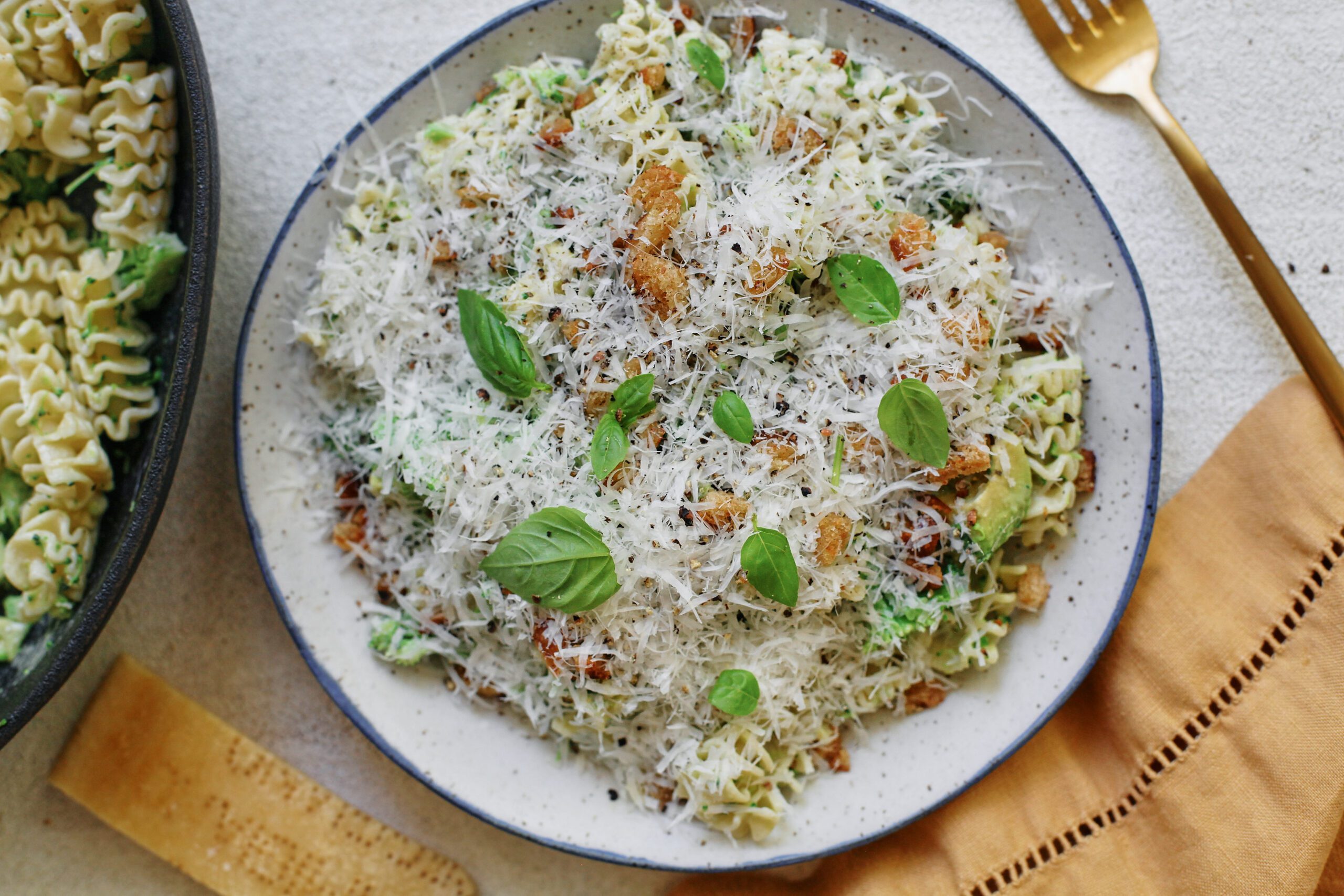 broccoli caesar pasta salad