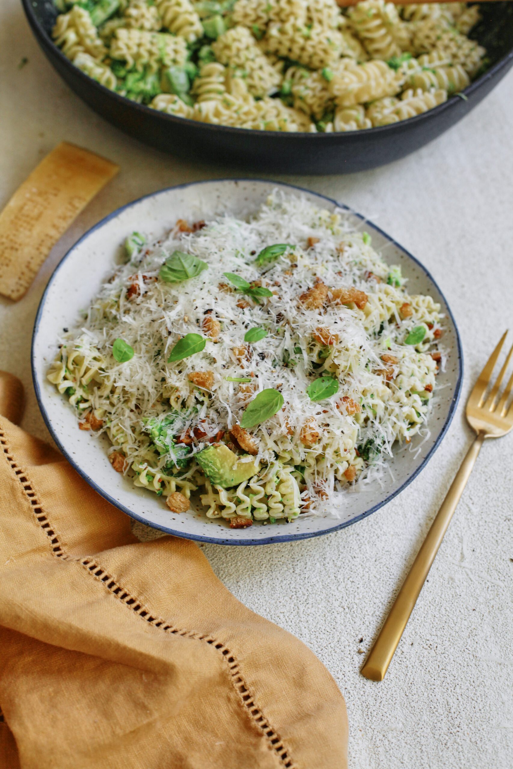 broccoli caesar pasta salad