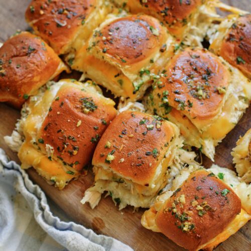 shredded chicken sliders with cowboy butter