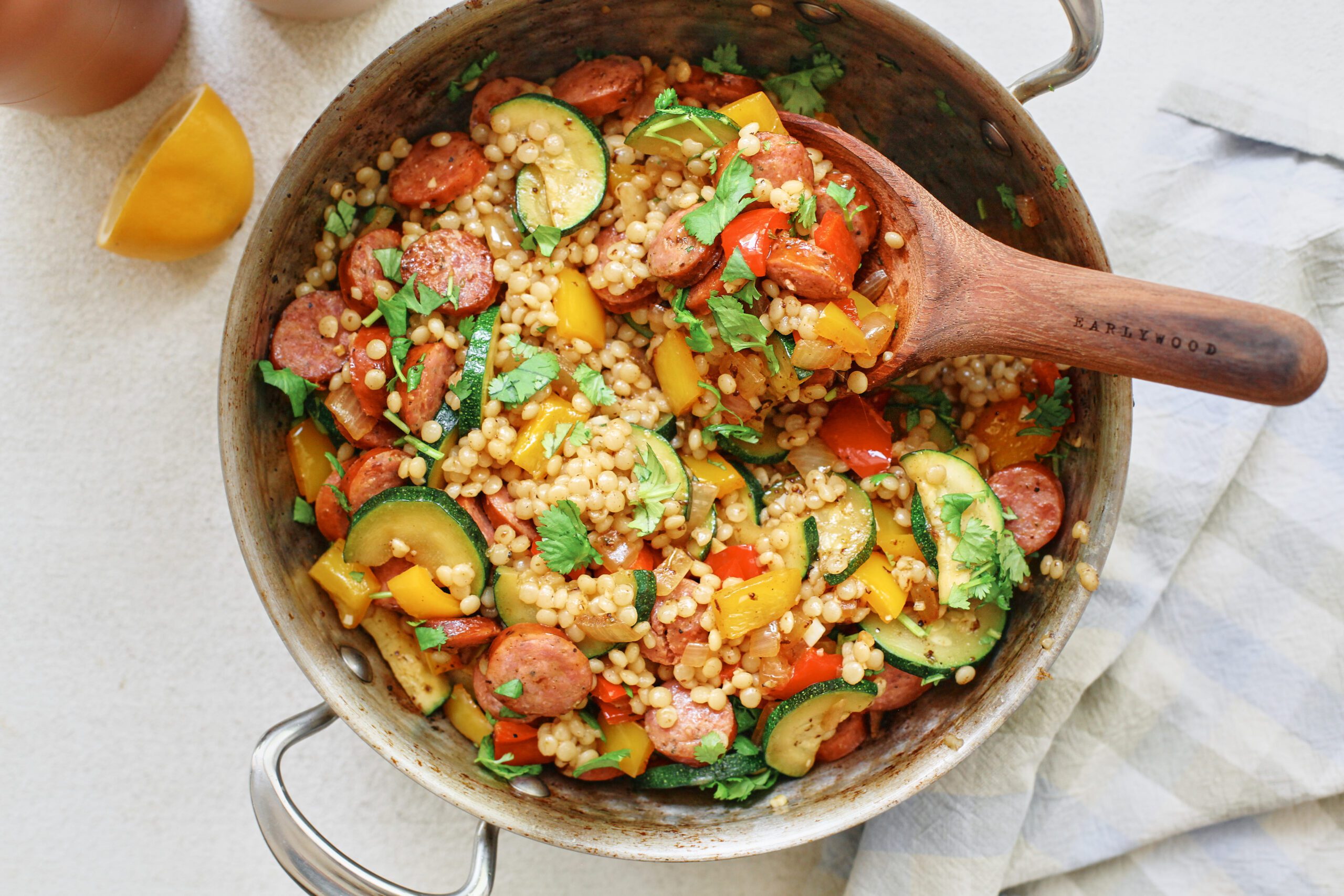 hatch chile sausage and veggie skillet