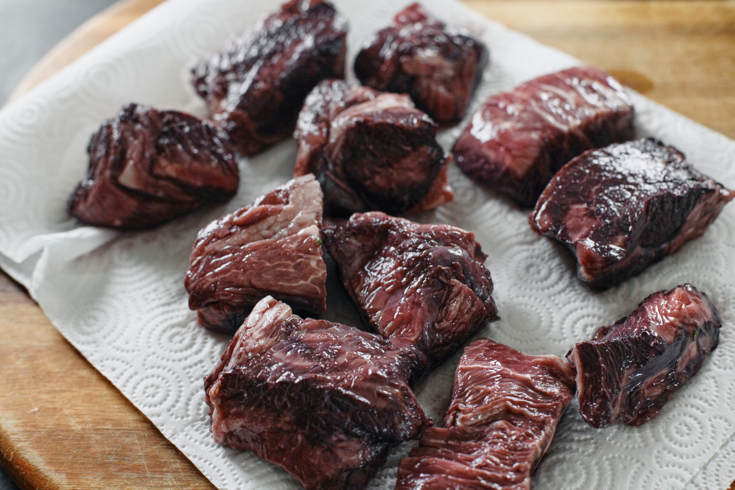 beef chuck after being marinated